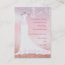 Recherche de robe de mariage cartes visite Blanc