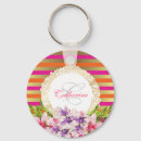 Search for floral stripe keychains Elegant