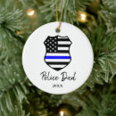 Search for sheriff ornaments Back the blue
