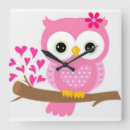 Recherche de les hiboux horloges Rose