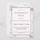 Search for red white birthday invitations Elegant