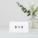 Search for crescent moon business cards Modern