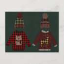Search for ugly sweater pattern postcards Red and green
