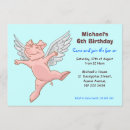 Search for flying pig invitations Cute