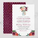 Search for burgundy flowers invitations Red