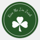 Search for kiss me for luck stickers Shamrock