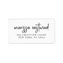 Search for brush script return address labels Elegant