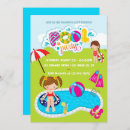 Search for kids pool party invitations Cute