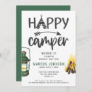 Search for campfire birthday invitations Happy camper