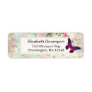 Search for butterfly design return address labels Elegant