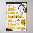 Recherche de femme jaune posters Noir