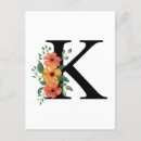 Search for the letter k postcards Flowers