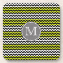 Search for green and white patterns coasters Zigzag