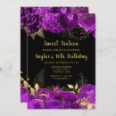 Search for red black gold sweet 16 invitations Floral