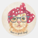 Search for cat in glasses stickers Feline