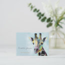 Search for giraffe business cards Wild animal