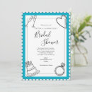 Search for teal bridal shower invitations Modern