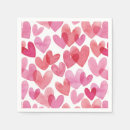 Search for valentines day paper napkins Watercolor