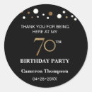 Search for gold 70th birthday stickers Golden