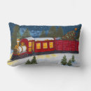 Recherche de train rouge coussins Hiver
