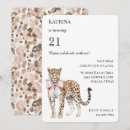 Search for pink leopard birthday invitations Animal