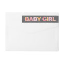 Recherche de girl baby shower return address labels Petite fille