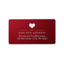 Search for silver heart return address labels Valentine