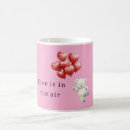 Search for heart teddy bear mugs Red
