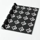 Search for 70th birthday wrapping paper Typography
