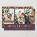 Search for purple and gold christmas cards Elegant