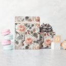 Search for peach flowers wrapping paper Leaves