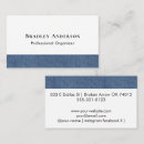 Recherche de bleu de denim cartes visite Professionnel