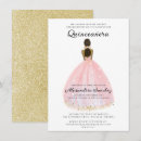 Search for pink gold quinceanera invitations Glitter