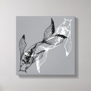 Search for black and white fish art Minimalist