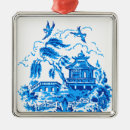 Search for blue and white china ornaments Chinoiserie