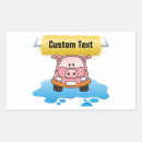 Search for funny pig cartoon stickers Pink