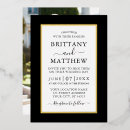 Recherche de or et noir mariage invitations De photo