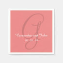 Recherche de de corail mariage serviettes Monogramme