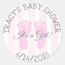 Search for pink footprints stickers Its a girl