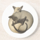 Recherche de chat siamois dessous de verres Félin