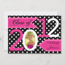 Search for polka dot graduation invitations White