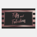 Search for old rectangle stickers 50 and fabulous
