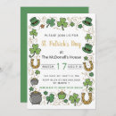 Search for irish seasonal invitations Shamrock
