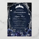 Search for silver glitter quinceanera invitations Butterfly