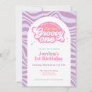 Search for groovy one birthday invitations Hippie