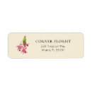 Search for tropical flower return address labels Watercolor