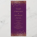Search for purple and gold wedding programs Elegant