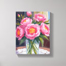 Search for pink peonies canvas prints Bouquet