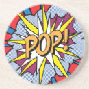 Recherche de pop art dessous de verres Typographie