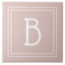 Search for pink white pattern tiles Monogrammed